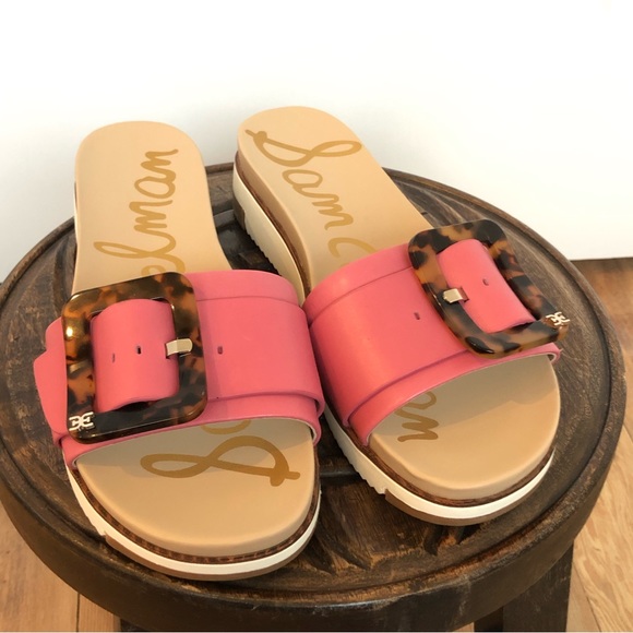 NWOT Sam Edelman pink Women's Ariane Slide Sandals Sz 7 - Picture 3 of 12
